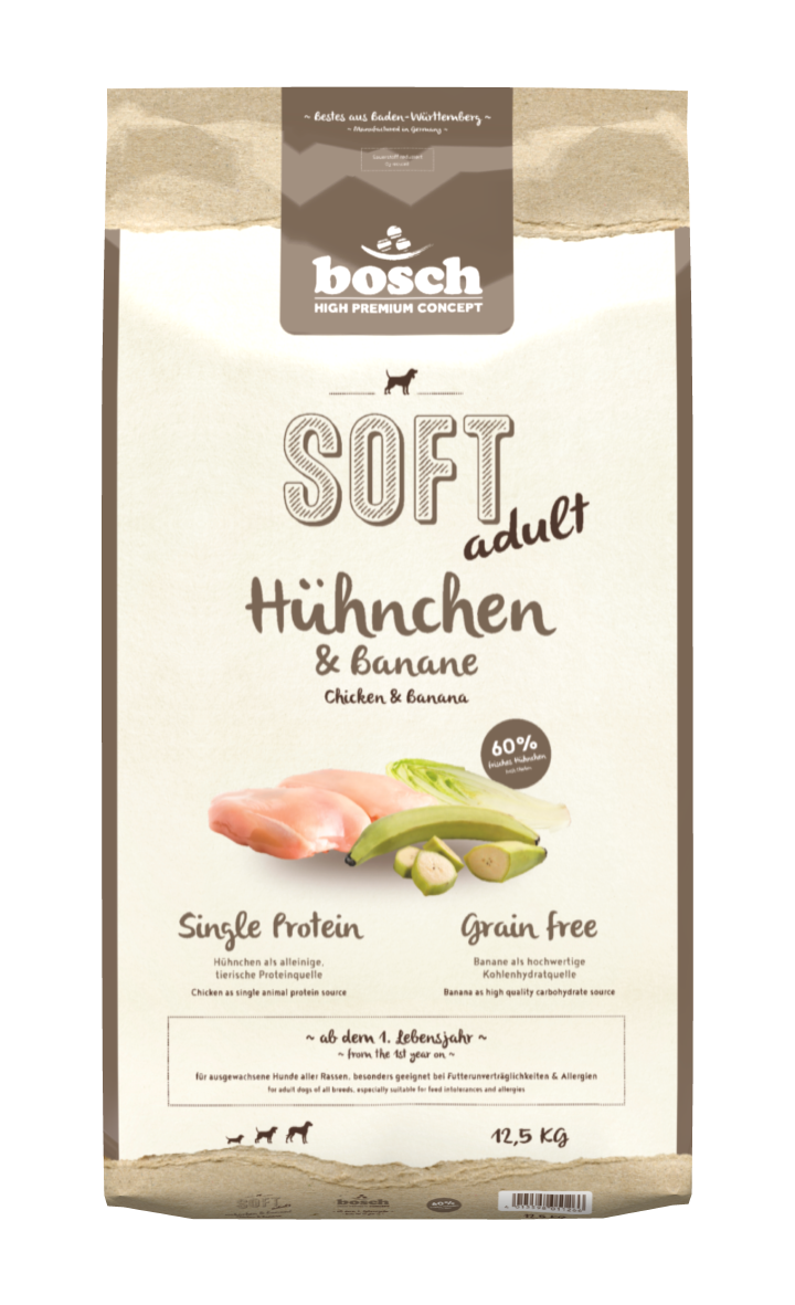 bosch Hunde-Trockenfutter HPC Soft Hühnchen + Banane